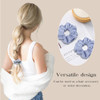 4 Pack Shiny Marble Grain Metallic Festival Christmas Hair Scrunchies Hair Eleastic Bands Scrunchy Hair Ties Ropes Ponyt