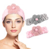 Chennie Bunny Ears Spa Makeup Headband Pink Animal Elastic Hair Bands Washing Face Shower Hair Wrap Hair Accessories for