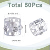 SUNNYCLUE 1 Box 50Pcs Rhinestone Dreadlocks Beads Silver Dreadlock Hair Beads Dreadlocks Braid Beads Hair Braid Rings Ad