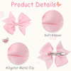 CLLOT 40pcs 35 inch Hair Bows for Girls Grosgrain Ribbon Toddler Hair Bows Alligator Clips for Baby Girls Kids Teens Bac