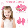 CLLOT 40pcs 35 inch Hair Bows for Girls Grosgrain Ribbon Toddler Hair Bows Alligator Clips for Baby Girls Kids Teens Bac