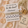 Bridesmaid Proposal Hair Tie Set 3pc NoCrease Elastic Bands with Heart Charm Will You Help Me Tie the Knot Bridesmaid Gi