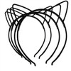 XIMA 12pcs Black Cat Ears Headband Cute ABS Plastic Girls Head Band for Children Accessories BlackCat Ear