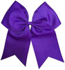 Kenz Laurenz Cheer Bows 3 Purple Cheerleading Softball Gifts for Girls and Women Team Bow with Ponytail Holder Complete