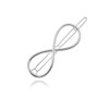 WLLAY Stylish Chic Women Geometric Infinity Barrette Hairpin Hair Clip Hair Accessories Headband Silver