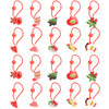 FRCOLOR 20Pcs Christmas Elastic Hair Ties Girls Ponytail Holders Cartoon Elastic Hair Ties Head Hair Tie Bands Ropes Ran