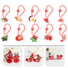 FRCOLOR 20Pcs Christmas Elastic Hair Ties Girls Ponytail Holders Cartoon Elastic Hair Ties Head Hair Tie Bands Ropes Ran