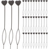 Beaupretty 50Pcs Black Heart Hair Braid Ponytail Maker Plastic Crochet Hair Braider Tool Accessories for Girls Women