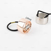 AUEAR Brushed Metal Expandable Hair Cuff Ponytail Holder Elastic Tie for Women Girls Rings Set 4 Pack Style 1