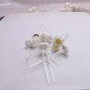 canjoyn 20 Pcs Pearl Rhinestone Gem U Hair Pin Crystal Flower U Shaped Hair Pins Prom Hair Clips Bun Hair Pins Bride Hea