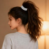 Xiwstar 3Pcs Fashion Elastic Scrunchies Rhinestone Hair Ties Ponytail Holder Headband Hair Accessories for Women Girls H