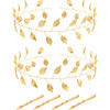 WILLBOND 2 Pcs Greek Goddess Accessories Wedding Headband Gold Leaf Bridal Headpiece Vine Hair Chains for Bridesmaid Flo
