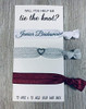Infinity Collection Hair Ties Maroon 3pcs Will You Help Me To Tie The Knot Junior Bridesmaid Accessories Bridesmaid Elas