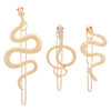 3pcs Snake Hair Clips Vintage Metal Hair Pins Decorative Hair Barrettes Snake Hair Accessories for Women and Girls Gold