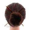 Womens 2 Hair Sticks Solid Straight Chopsticks 75 inches Long Tortoise