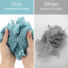 BTYMS Large Loofah Sponge Shower Scrunchies Puff 75gpc Mesh Pouf Bath Loofa Body Sponges Scrubber for Bathing Pack of 4