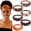 Syhood 6 Pieces African Headbands Boho Print Head Wraps Twist Knot Elastic Hair Bands Criss Cross Headband Workout Yoga