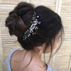 Unicra Bride Silver Wedding Hair Comb Sparkly Crystal Bridal Hair Piece Rhinestone Hair Accessorie for Women and Girls A