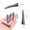 100pcs 45mm Black Alligator Hair Clips Metal Duckbill Hairpins Professional Nonslip Single Prong Curl Clips Teeth Bows H
