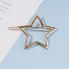 Yheakne Vintage Star Hair Clip Barrette Gold Hair Barrette Pin Metal Hair Clamp Half Bun Holder Clips Decorative Hair Ac