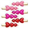 Valentines Day Hair Clips Glitter Heart Shape Alligator Metal Clip Sparkle Rhinestone Enamel Love Heart Hairpins Sweet T