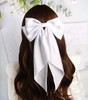 SUSULU Hair Bows for Women Oversized Black White Hair Bow Clips Big Hair Bow Long Tail Large Satin Silky Hair Ribbon Bow