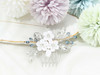 Catery Flower Bride Wedding Hair Comb Silver Small Side Comb Blue Crystal Hair Piece Jewelry Accessories for Women and G
