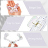Juexica 6 Pcs Plastic Hair Claw Clips Cute Large Claw Clips Strong Holding Teeth Interlocking for Thick Thin HairClear