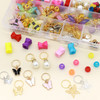 NAISKA 125PCS Colorful Butterfly Loc Dreadlock Accessories Jewelry Handemade Butterflies Bee Pearls Charms Hair Jewelry