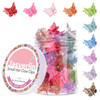 JASVERLIN Glitter Mini Butterfly Hair Claw Clips Sparkly Colorful Hair Accessories for Girls and Women 90s Y2K Cute Smal