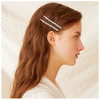 Yheakne Vintage Crystal Hair Clip Pin Silver Pearl Rhinestone Hair Pins Clip Bridal Hair Barrette Hairpin Shine Crystal