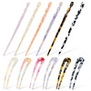 Dizila 12 Pack Retro Vintage Chinese Leopard Print Acetate Hair Sticks Chopsticks Forks Tortoise Shell Ushaped Hair Pins