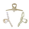 Yonchic 3Piece Metal Hair Clips Golden Bamboo Hair Claw for ThinMedium Thick Hair Elegant Bowknot Barrettes Strong Hold