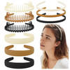 AKTVSHOW Non Slip Plastic Headbands for Women 9 PCS Thin Headband with Teeth Effortless Hair Bands for Womens Hair Fashi