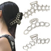 3 PCS Y2k Metal Hair Claw Clips for Women Big Silver Alloy Star Heart Claw Clips Nonslip Design Claw Hair Clips for Thic