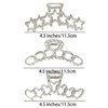 3 PCS Y2k Metal Hair Claw Clips for Women Big Silver Alloy Star Heart Claw Clips Nonslip Design Claw Hair Clips for Thic