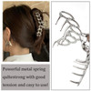 3 PCS Y2k Metal Hair Claw Clips for Women Big Silver Alloy Star Heart Claw Clips Nonslip Design Claw Hair Clips for Thic