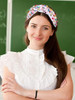 Back to School Headband Colorful Crystal Beads Knotted Headband Cute School Teacher Pattern Top Knot Twist Hairband Head