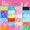 HNYYZL Hair Ties Rubber Bands for Hair 24 Colors 2000Pcs with Organizer Box Mini Elastics for Thin or Thick Hair Accesso