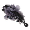 FRCOLOR Fabric Flower Beads Banana Hair Clip 433 Inch NonSlip Ponytail Holder Hair Accessories for Women Girls Stylish U