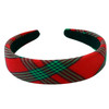 Christmas Headbands for Women Red Plaid Headband Velvet Padded Headband for Womens Hair Girls Fashion Holiday Women Head