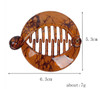 Fodattm 4 PCS French Small Banana Hair Clip Hair Comb Round Ponytail Holder Hair Claw Fashion Interlocking Banana Combs