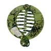 Fodattm 4 PCS French Small Banana Hair Clip Hair Comb Round Ponytail Holder Hair Claw Fashion Interlocking Banana Combs