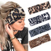 Fashband Boho Leopard Print Headbands Criss Cross Knotted Hair Bands Elastic Stretchy Twist Head Wraps Yoga Outdoor Head