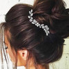 Evild Wedding Bride Hair Pins Silver Pearls Bride Hair Pieces Rhinestone Hair Accessories for Women