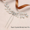 Evild Wedding Bride Hair Pins Silver Pearls Bride Hair Pieces Rhinestone Hair Accessories for Women