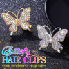 BARTOSI Butterfly Hair Clips Sparkly Rhinestone Hair Barrettes Butterflies Hair Accessories for Women and Girls Pack of