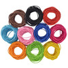 Coobbar 100pcs Women Elastic Hair Ties Band Ropes Ring Ponytail Holder Red