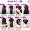 Teenitor Donut Hair Bun Maker Set 7 Rings 1 ExtraLarge 2 Large 2 Medium 2 Small 5 Elastic Bands 20 Hair Pins Dark Brown