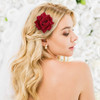 FIOBEE 275 Rose Hair Clip Flower Hairpin Rose Brooch Floral Clips for Woman Girl Party Wedding Pack of 3